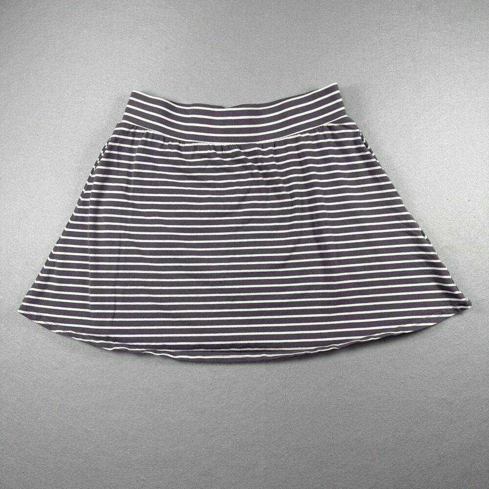 Pact Women's Organic Cotton Knit Striped A-Line Short Skirt Size S